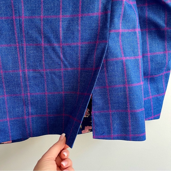 Soul Of London Sports Coat Blazer Size 38R Blue Pink Floral Spring EUC - Picture 13 of 15